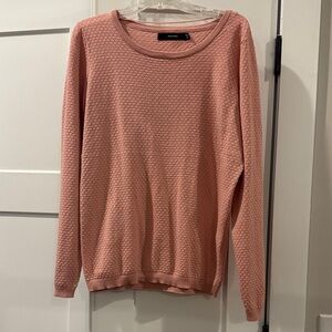 Vero Moda Textured Pink Crew Neck Sweater